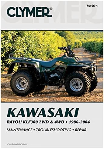 Clymer Repair Manuals za Kawasaki BAYOU 300 4x4 1989-2004