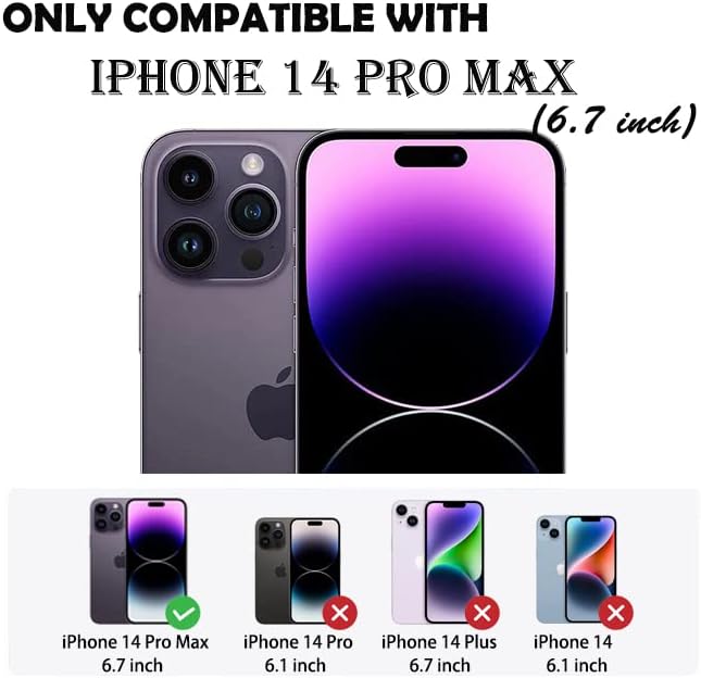 Annimyml za iPhone 14 Pro Max Case sa 2 zaštitnika zaslona, ​​punom tjelesnom udarnom zaštitu od prašine otporna na prašinu otporne