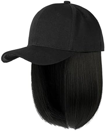 Bejzbol kapa ženska sjajna bejzbol kapa sa ekstenzijama za kosu ravna kratka Bob frizura ženske kape i šeširi