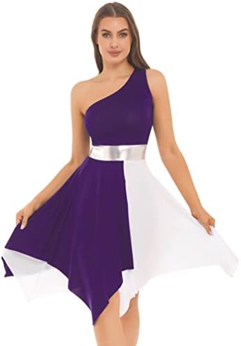 TiaoBug pohvale plesne haljine za žene bez rukava asimetrična boja tunika tunika liturgijskog bogoslužje plesna odjeća