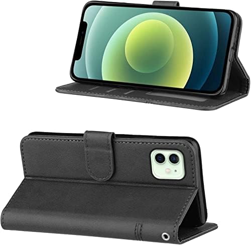 KAPPDE torbica za novčanik za iPhone 13/13 Pro / 13 Pro Max, zaštitni Slotovi za kartice od prave kože na preklopu TPU Shell Kickstand
