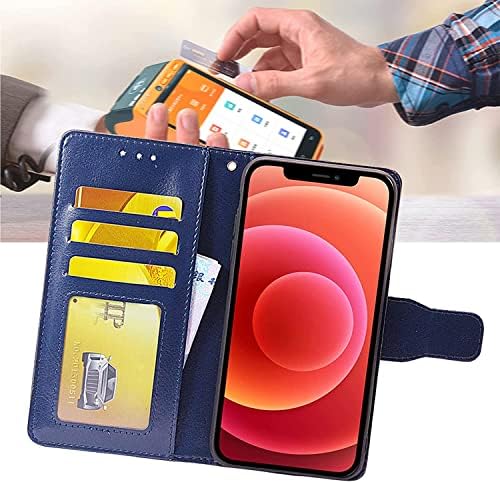 Kossma Flip Case za iPhone 14/14 Plus / 14 Pro / 14 Pro Max, izdržljiva kožna Navlaka za telefon sa držačem za kartice sa postoljem