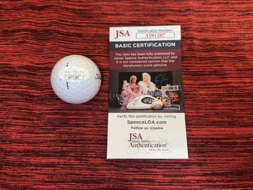 Scottie Scheffler potpisao naslova list golf lopta 2022 majstor prvak zvijezda JSA 2 - autogramirane golf kuglice