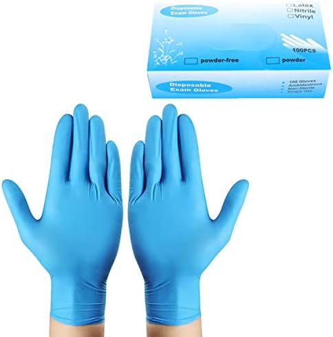 Tpqka jednokratne rukavice za pranje posuđa plave rukavice za čišćenje velikih dimenzija vodootporne kućne kuhinjske rukavice za muškarce i žene, kutija od 100