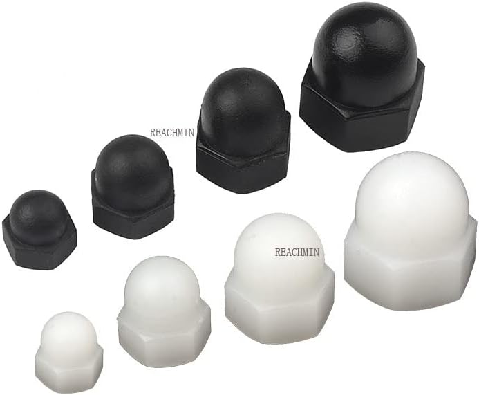 500kom / 1000kom crno / bijelo M3/4/5/6/8/10/12 DIN1587 ROHS Acorn Nuts Plastic najlon kapa Matica kupolasta glava šesterokutne matice