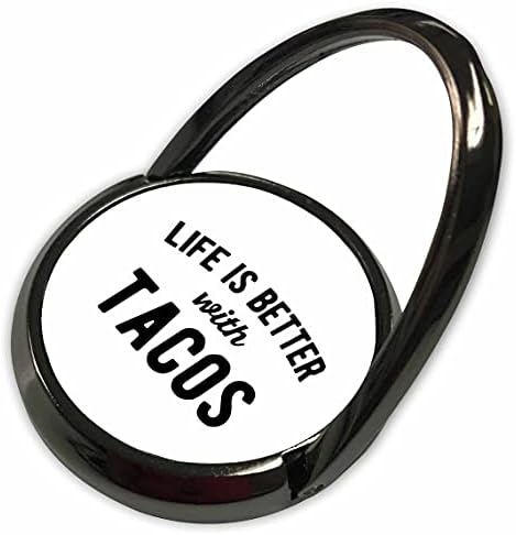 3drozni život je bolji sa tacosom. Crno slovo na bijeloj pozadini. - Prstenje telefona