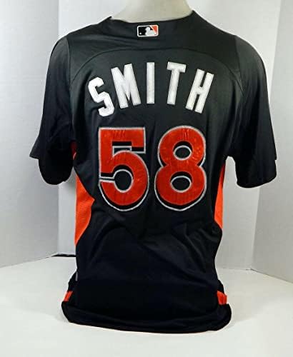 2012-13 Miami Marlins Smith 58 Igra Rabljeni Black Jersey St BP 48 DP18410 - Igra Polovni MLB dresovi