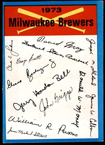 1973. TOPPS Milwaukee Brewers Milwaukee Brewers Fair Piwers