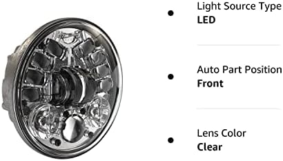 Jw Speaker 0555101 Model 8690 LED adaptivna prednja svjetla za duga i kratka svjetla sa hromiranim unutrašnjim okvirom, 1 pakovanje
