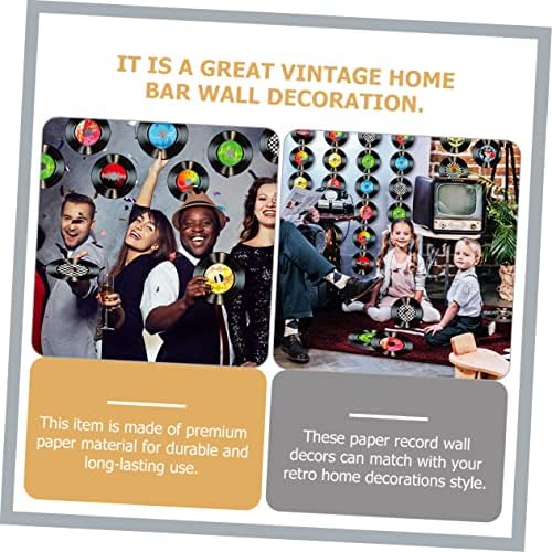 Nolitoy 12pcs Vinil Dekoracija vina Vintage Home Decor Decor Poklon ukrasi Snimi zidni viseći zapis Zidni Zidni rekord Zidni dekor