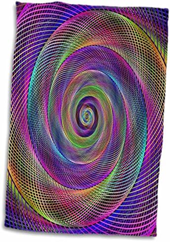 3Droza šarene spiralne strukture - apstraktna fraktalna grafika - ručnici