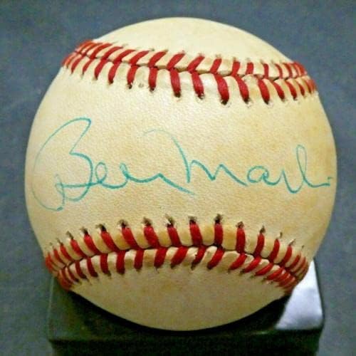 Billy Martin potpisao je službeni Al bejzbol sa punim JSA pismom - autogramiranim bejzbolama