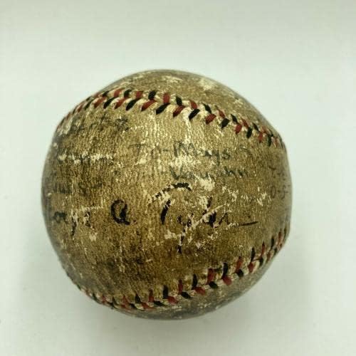 George Tyler potpisao 1918. World Series Game 6 Igra Rabljena bejzbol JSA & Mears COA - MLB autogradna igra Polovne base baseball
