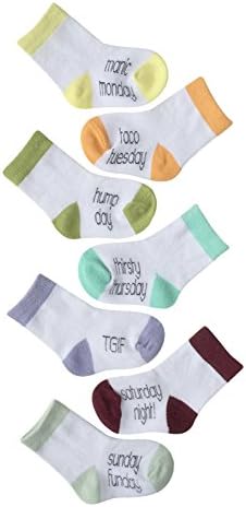 Satsuma dizajnira uniseks dječje dane u sedmici čarape, bijele, 0-9 mjeseci