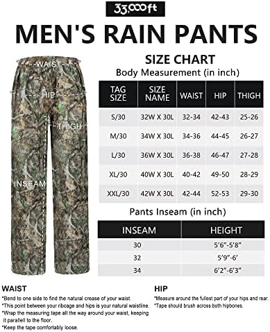 Muške hlače za mirnu kišu od 33.000ft, vodootporna kiša nad hlačama, vjetrovitne hlače za planinarenje, ribolov