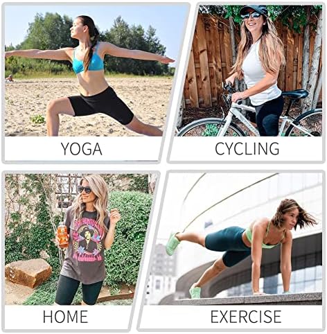 HLTPRO 3 paketa biciklističke gaćice za žene - mastan struk meka 8 Ženske kratke hlače za vježbanje, joga, trčanje