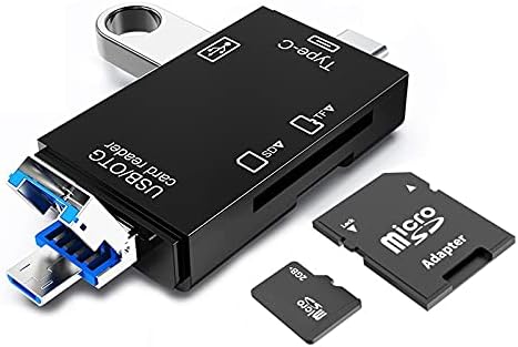 USB C Micro SD čitač kartica, Leizhan 6-u-1 USB C za Micro USB i USB a čitač memorije, OTG čitač kartica Adapter za SD/Micro SD/SDHC/SDXC/MMC,