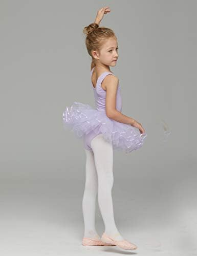 MdnMd balet Tutu Leotard male djevojke balerina ples Outfit haljina Tutu sa tenk V-izrez Ruched prednji