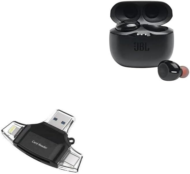 BoxWave Smart Gadget kompatibilan sa JBL Tune 125tws - Allreader čitač SD kartica, čitač microSD kartica SD kompaktni USB za JBL Tune