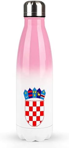 Grb Croatia 17oz Sportski boca za vodu od nehrđajućeg čelika Vakuum izolirana cola oblik za višekratnu sportsku tikvicu