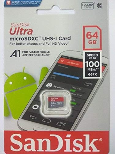SanDisk memorijska kartica 64GB Ultra MicroSD radi sa Xiaomi Redmi Note 9 Pro, nota 8, Redmi Note 9s mobilni telefon paket sa svime