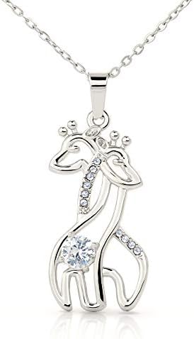 Ručno rađena nakit - Ogrlica za žensku djevojku - kćer ogrlica - poklon za kćer - žiraffe ogrlica BV535 - Ogrlica nakit s poklon kutijom