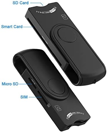 Crni USB 3.0 2.0 čitač pametnih kartica Micro Sd / Tf memory Id Bank Emv elektronski Sim Cloner konektor Adapter dodatak