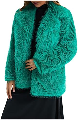 Cokuera ženska modna plišana jakna kardigan zima topla dugačak runo sa dugim rukavima Zip kaput estetsko jakna od pune boje Cardigan