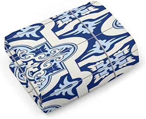 Arabesque Prekrasni bijeli plavi ručnik za ručnike Premium ručnici Tkanina za pranje za pranje za hotelske banje i kupatilo