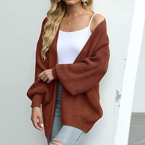 Ženska flannelska konac casual labava puna boja dugih rukava s dugim rukavima džemper gornja odjeća Slatka zimska odjeća