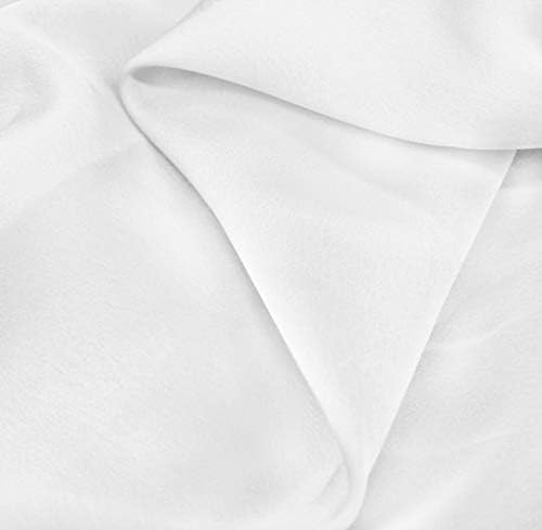 58 Bijela svilenkasta satenska šifonska reverzibilna tkanina za vijak - 10 metara
