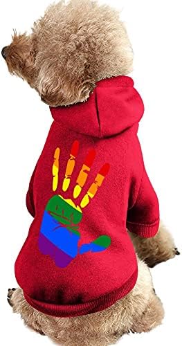 FunnyStar LGBT ručni otisak pride za kućne ljubimce s kapuljačnim psima kombinezon mačja pulover kućnog ljubimca odeća slatka