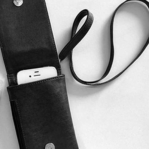 Marten crno-bijeli telefon za životinje novčanik torbica viseće mobilne torbice Crni džep
