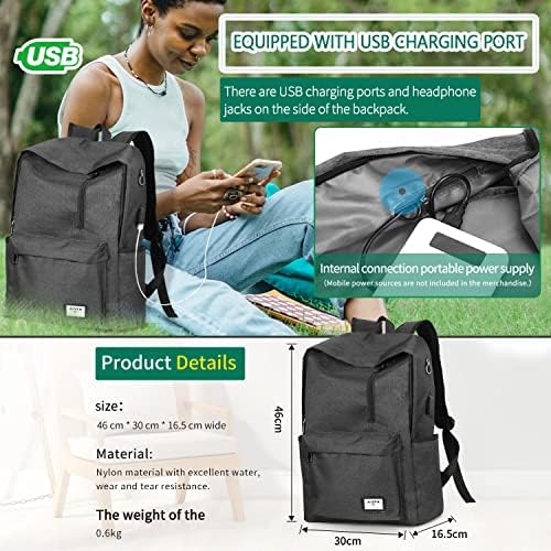 Aopun ruksak za Laptop Travel Business vodootporni ruksak sa USB priključkom za punjenje, pogodan za putovanja, kampovanje, školu,