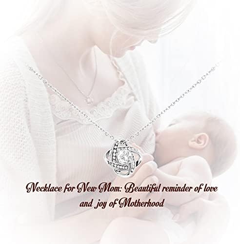 Harmony poklon ogrlica sa ljubavnim čvorom, za prvi put Mama, Mama da bude poklon za 1. put mama, prvi put mamin poklon, očekujući