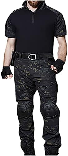 Muške taktičke majice i pantalone postavljaju maskirne kratke rukave za kampiranje za kamp za kamp majica Bluza Cargo Pant odijelo