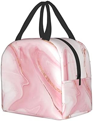 Senheol kutija za ručak od ružičastog mramora, izolacijska torba za ručak za žene i muškarce, torbe za ručak za višekratnu upotrebu