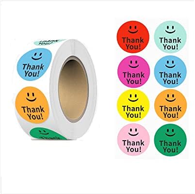 500pcs 1 Thank You Stickers | Pink Thank You Stickers | Unique Desing Thank You Stickers Roll | odlično za zahvalnice, svadbene usluge, rođendan, Baby Shower, poštanske torbe
