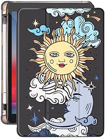Lugeke Sun Moon Clouds Futrola za iPad 9. generaciju 10,2 inča 2021 sa držačem olovke, sklopiva zaštitna futrola Podrška Automatsko